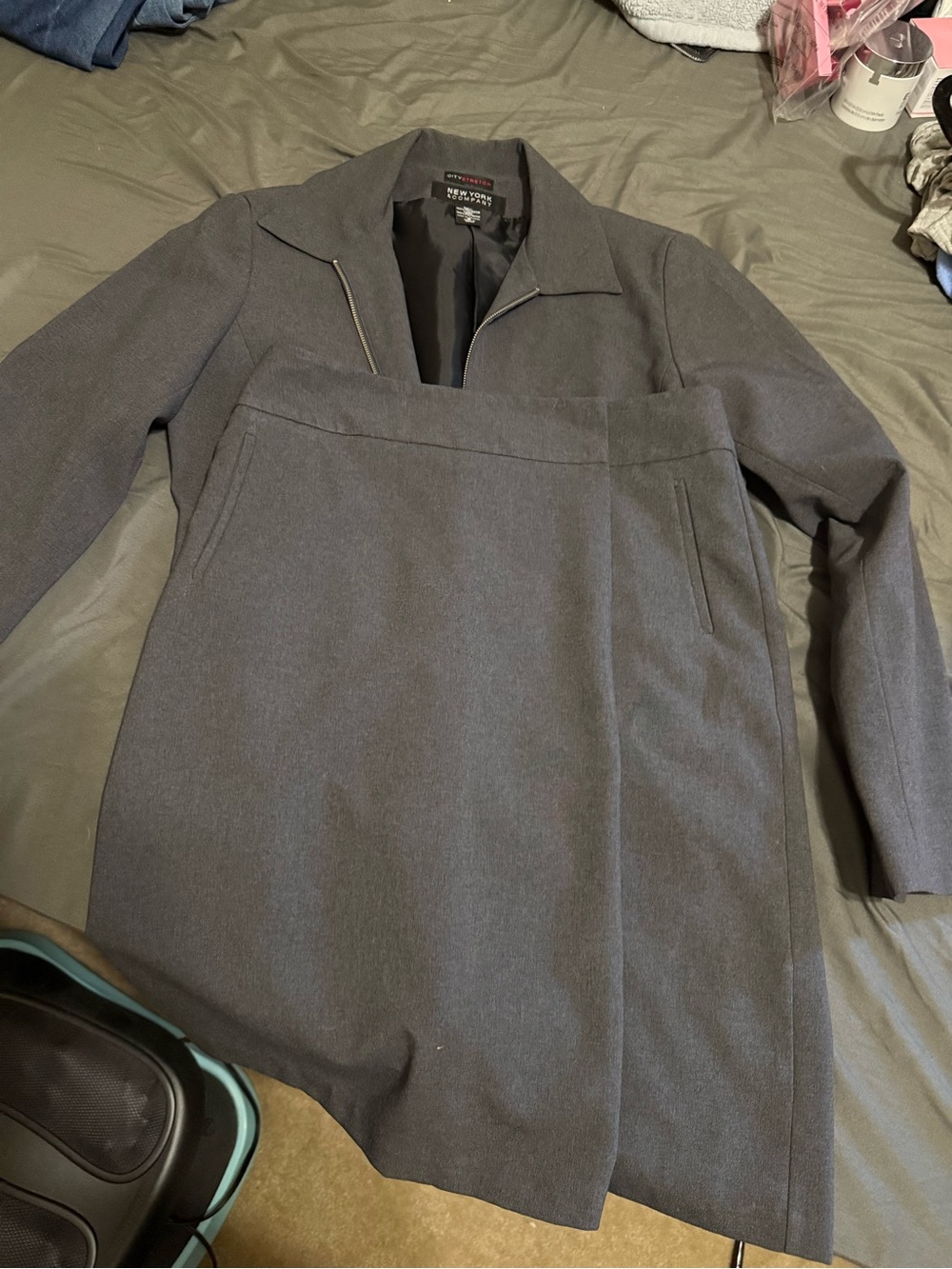 New York & Company Women's Gray Blazer Jacket